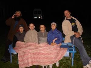 Romanian and Dutch Observers at the Darmanesti campsite waiting for the Perseids